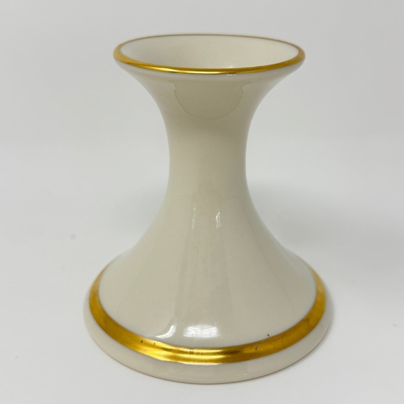 Lenox Carlton Candlestick Holder with Gold Trim - Picture 1 of 5